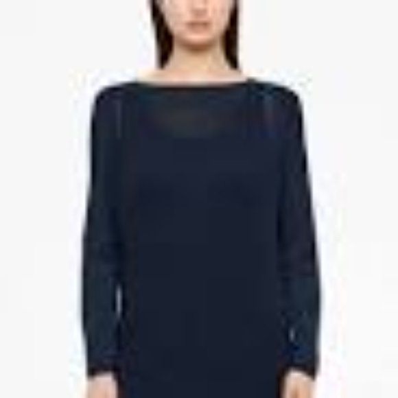 Sarah Pacini Long Mesh Sweater in Teal NEW - Picture 2 of 3